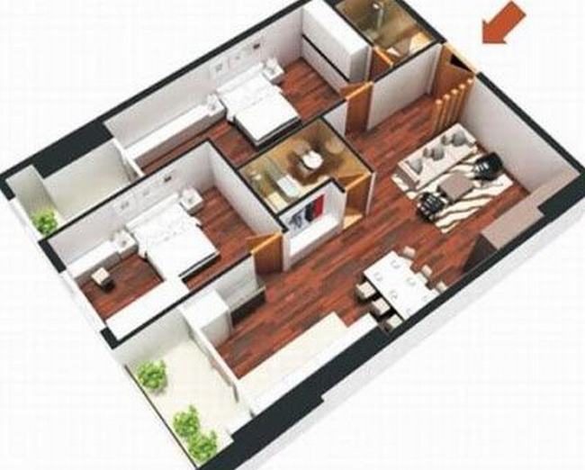 layout căn hộ mẫu chung cư